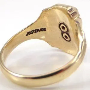 アクセサリー JOSTEN 10k Gold 1951 Class Ring Lot - 1952 10K GOLD JOSTEN HIGH SCHOOL CLASS RING